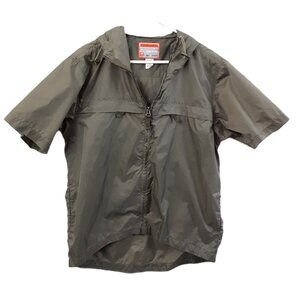 Vintage Bugle Boy Authentics Hi Tech Survival Nylon Top M Short Sleeve Pockets